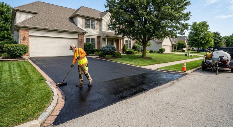 Hot Tar Driveway Sealing in Denver, CO